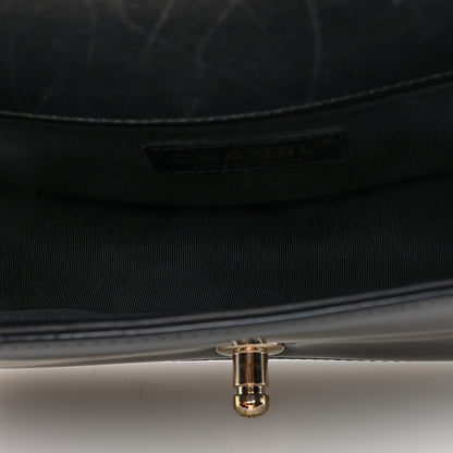 Chanel Iridescent Glazed Calfskin Quilted Small Boy Flap Black 5 of 10