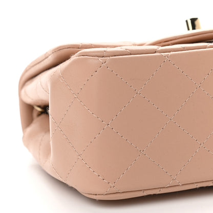 Chanel Lambskin Quilted Mini Square Flap Beige 8 of 9