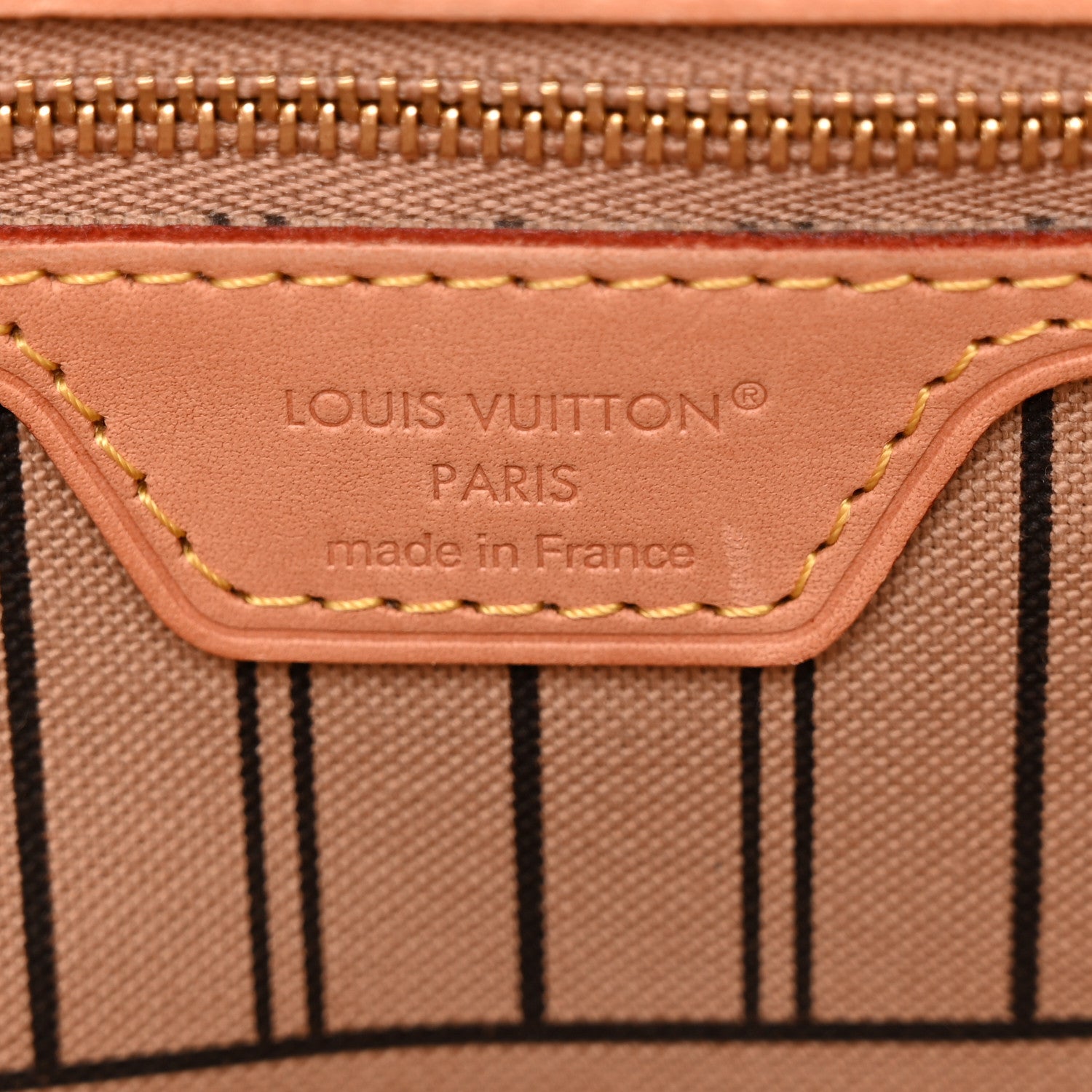 Louis Vuitton Monogram Stamped Inside Out Neverfull Bandouliere GM Beige 6 of 11