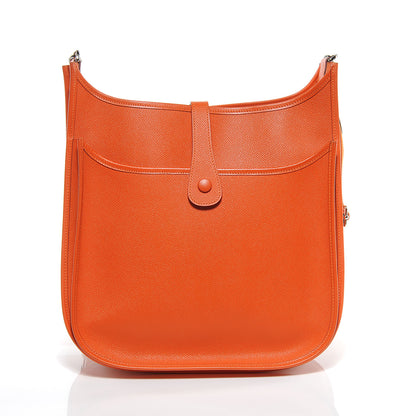 Hermes Epsom Evelyne III GM Orange 4 of 9