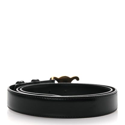 Celine Box Calfskin Medium 25mm Triomphe Belt 90 36 Black 2 of 8