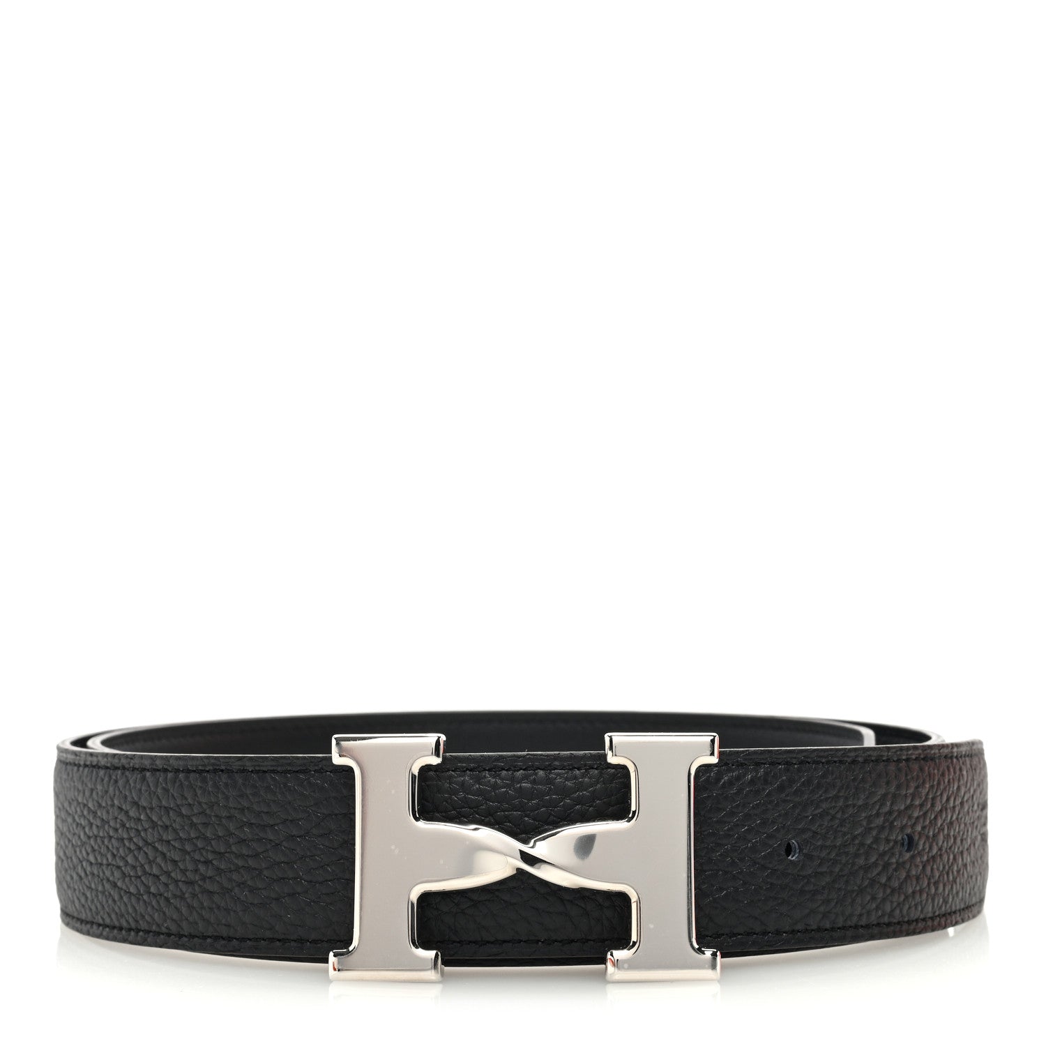 Hermes Chamonix Togo 32mm H Twist Belt 90 75 30 Black 1 of 6