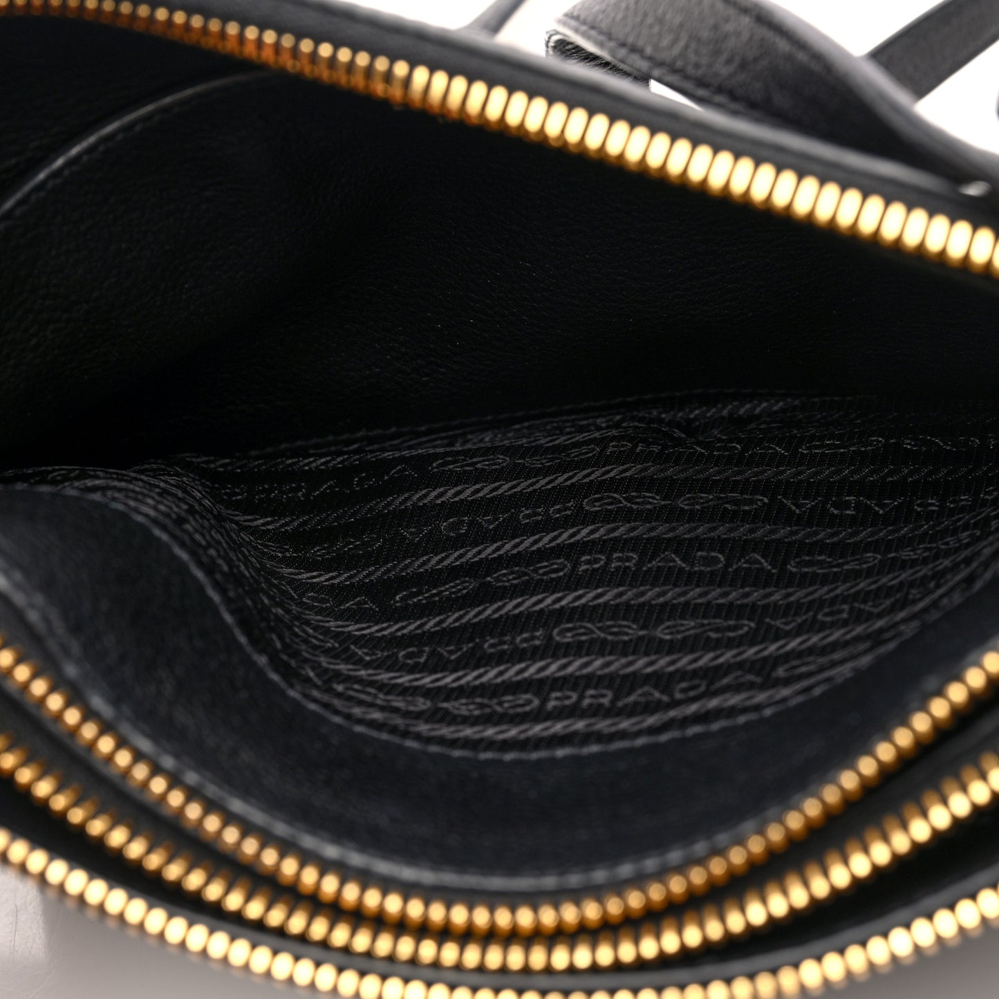 Vitello Phenix Double Zip Crossbody Bag Black