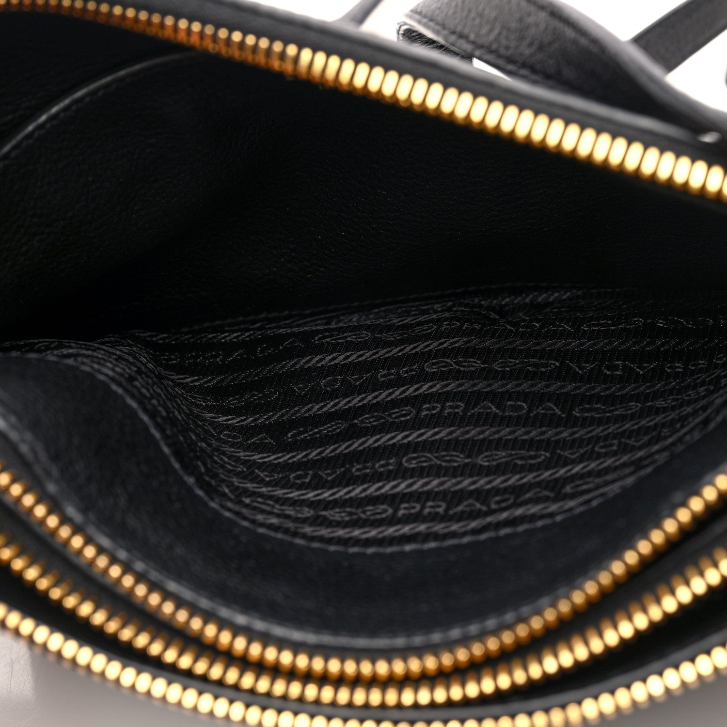 Prada Vitello Phenix Double Zip Crossbody Bag Black 6 of 10