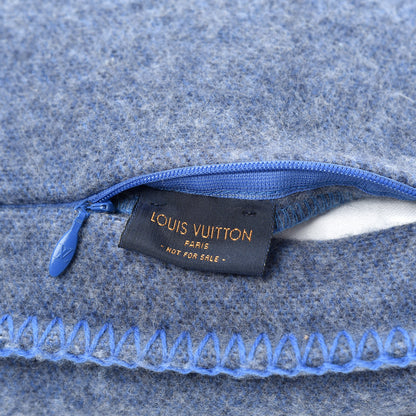 Louis Vuitton Wool Cashmere Cushion Pillow Blue Gray 3 of 3