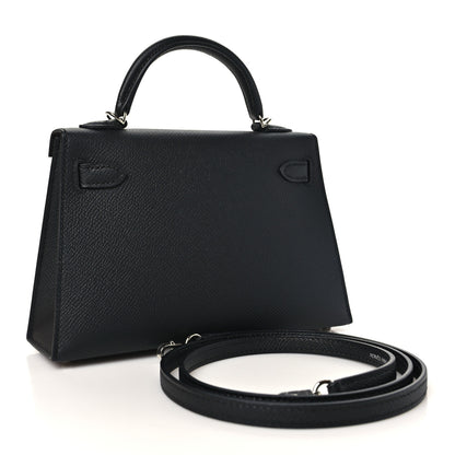 Hermes Epsom Mini Kelly Sellier 20 Black 2 of 9