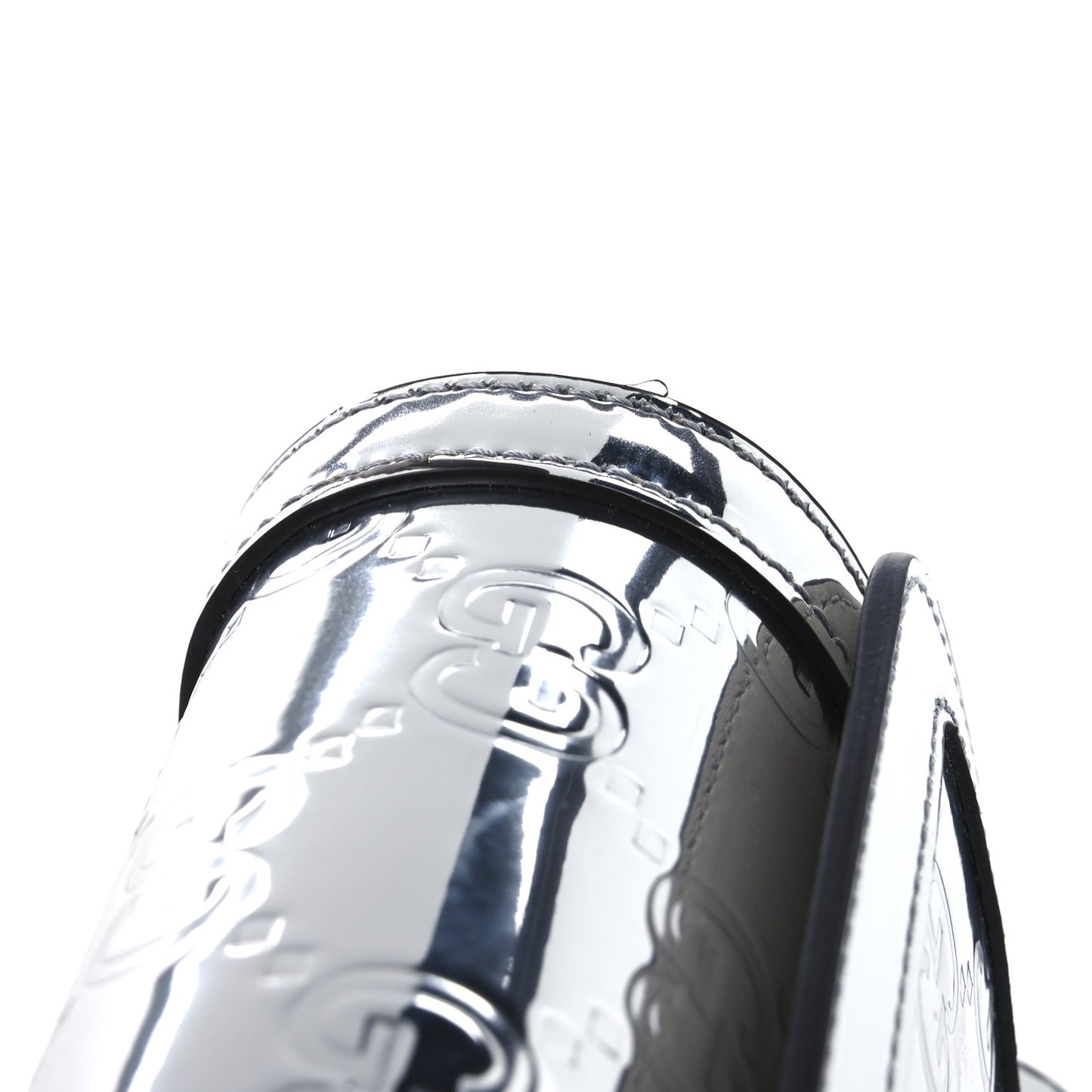 Guccissima Mirror Effect Mini Crossbody Silver Sphinx