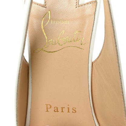 Christian Louboutin Patent Clare Nodo 80 Pumps 37.5 White 6 of 7