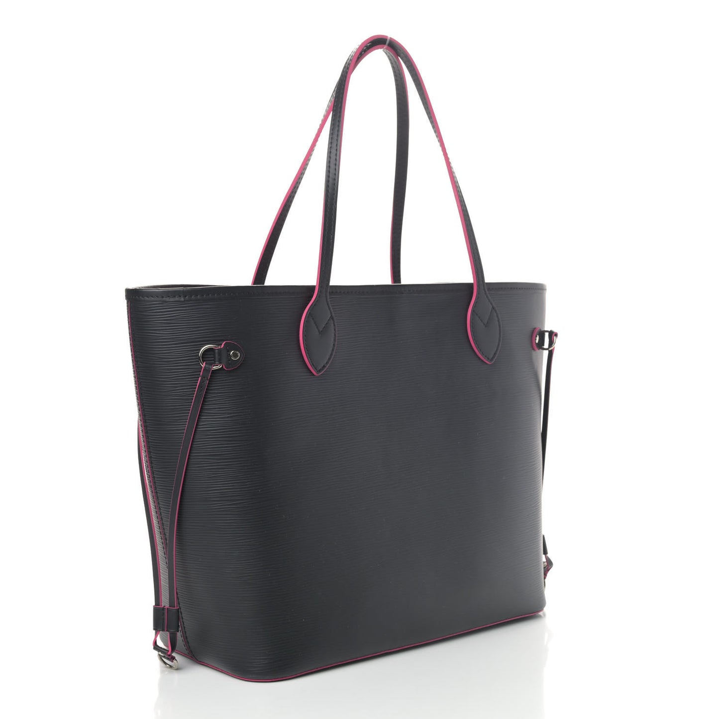 Epi Neverfull MM Black Hot Pink