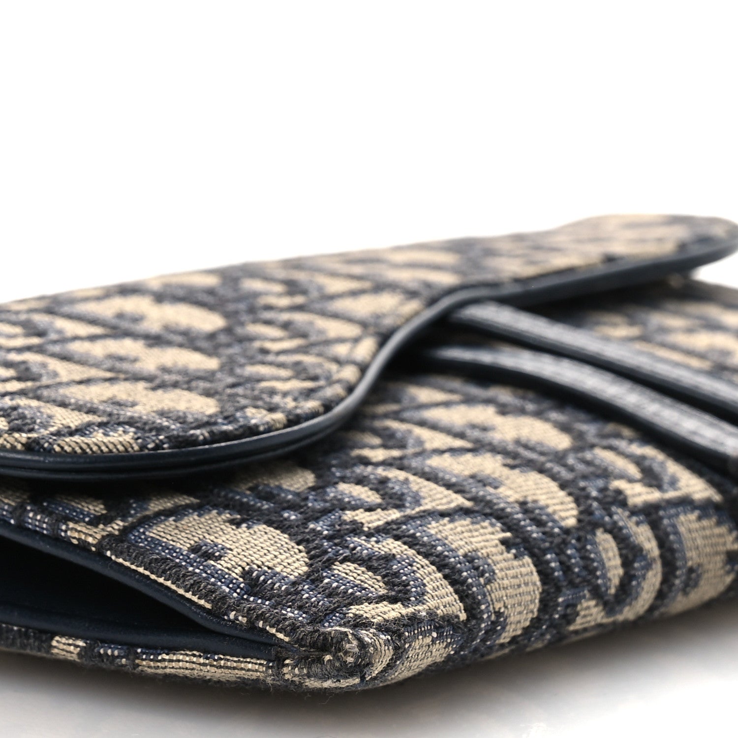 Christian Dior Oblique Saddle Chain Long Wallet Blue 10 of 15