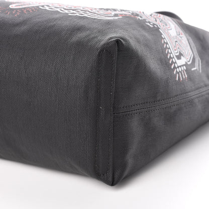 Burberry Coated Canvas Mega Check Medium Doodle Tote Black 14 of 16