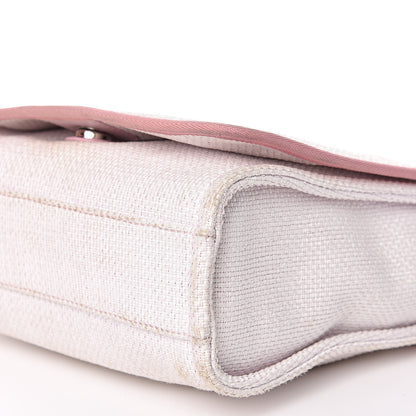 Chanel Woven Straw Raffia Small Deauville Messenger Light Pink 9 of 17