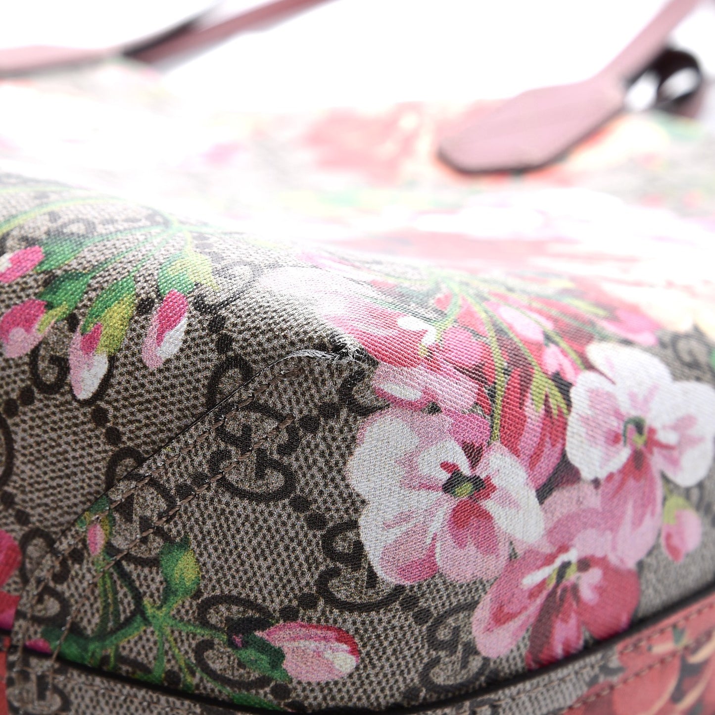 GG Supreme Monogram Blooms Medium Reversible Tote Beige Multicolor Dry Rose