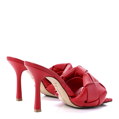 Bottega Veneta Nappa Maxi Intrecciato Lido 90mm Mule Sandals 36.5 Bright Red 4 of 7