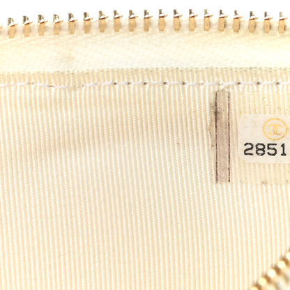 Chanel Caviar Quilted Classic Flat Wallet Pouch White 7 of 17