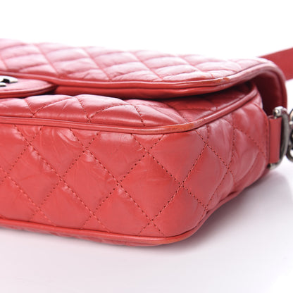 Chanel Aged Calfskin Quilted Medium Chain Detail Flap Red 9 of 15