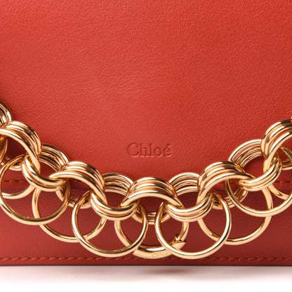 Chloe Calfskin Drew Bijou Clutch Earthy Red 10 of 10