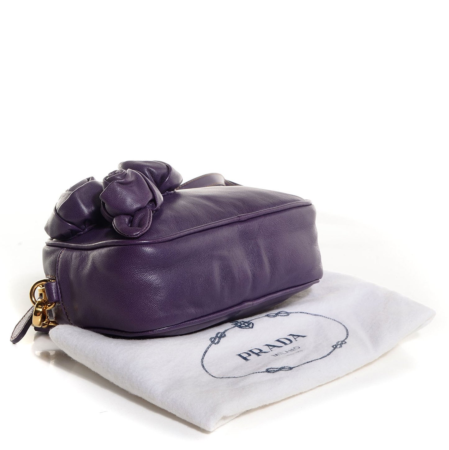 Nappa Rosette Camera Crossbody Viola