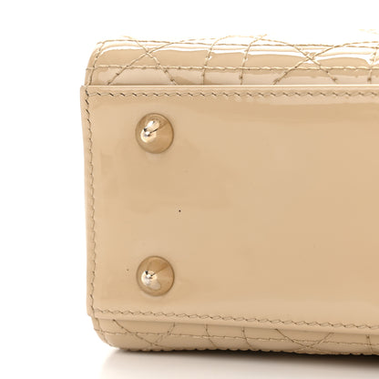 Christian Dior Patent Cannage Small Lady Dior Beige 10 of 10