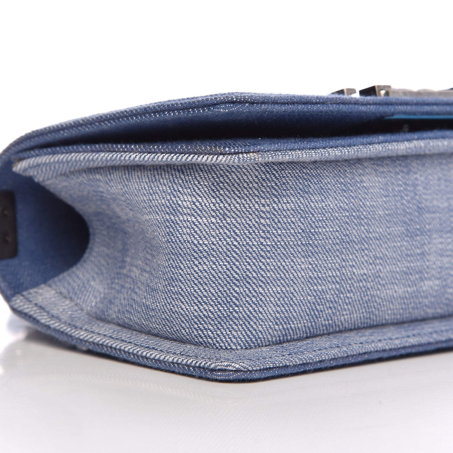 Chanel Denim Chevron Small Boy Flap Light Blue 8 of 12