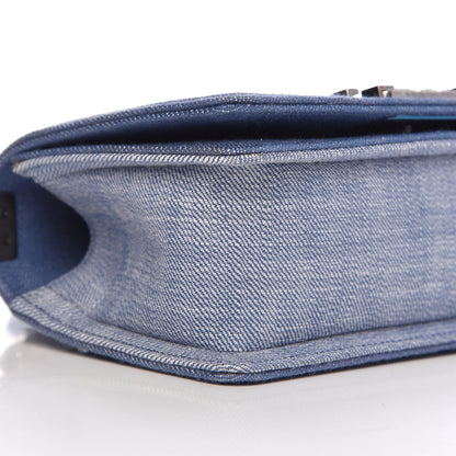 Chanel Denim Chevron Small Boy Flap Light Blue 8 of 12