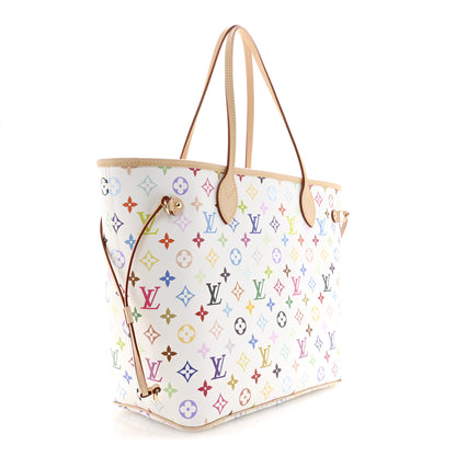 Louis Vuitton LV x TM Monogram Multicolor Neverfull MM White 4 of 11