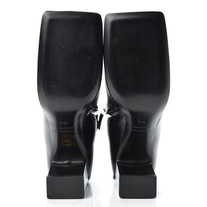 Balenciaga Calfskin BB Double Square 80mm Booties 38.5 Black 5 of 10