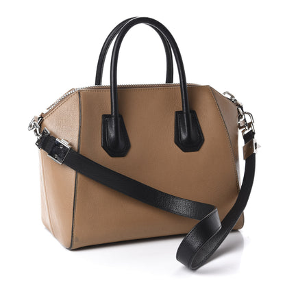 Givenchy Sugar Goatskin Small Tri-Color Antigona Beige Black Brown 3 of 10