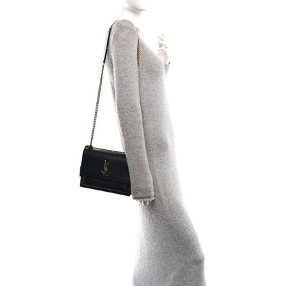 Saint Laurent Calfskin Medium Monogram Sunset Black 2 of 12