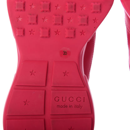 Gucci Calfskin Logo Womens Rhyton Sneakers 35 Box Pink 8 of 9