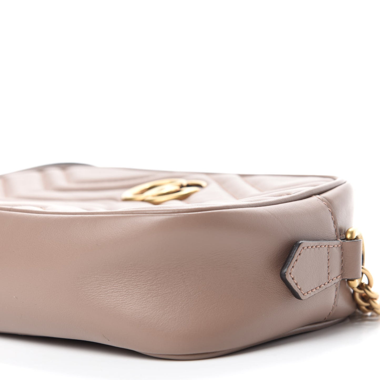 Calfskin Matelasse Mini GG Marmont Chain Shoulder Bag Porcelain Rose