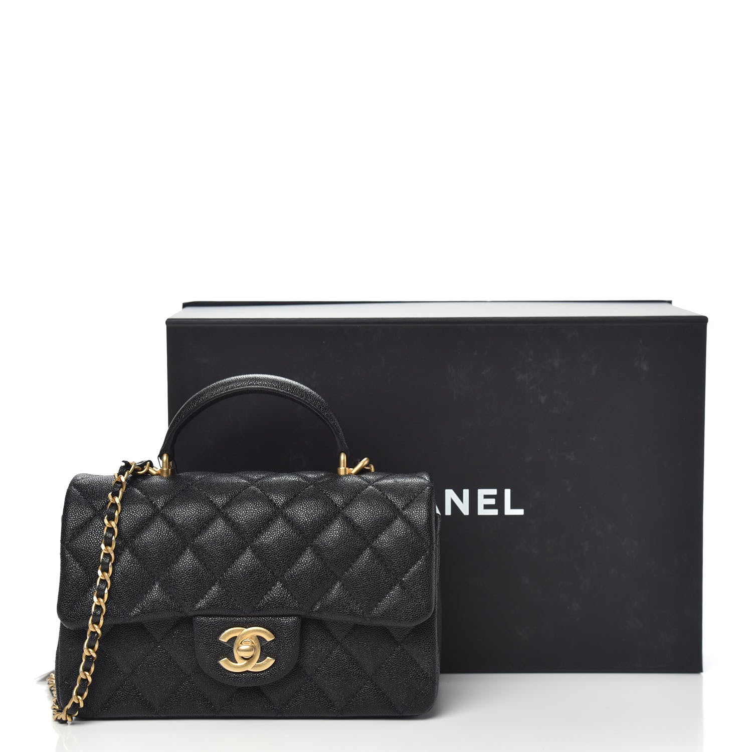 Chanel Caviar Quilted Mini Top Handle Rectangular Flap Black 11 of 11