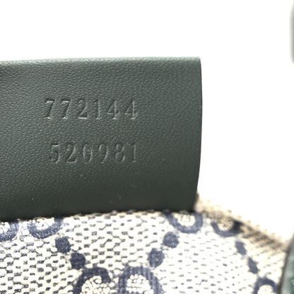 Gucci Canvas Calfskin Logo Print Medium Tote Bag Green 8 of 12