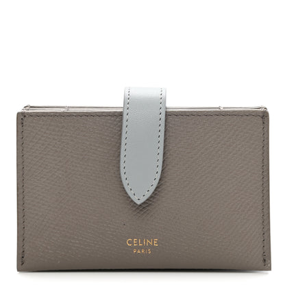 Celine Grained Calfskin Accordion Card Holder Grey 1 of 7