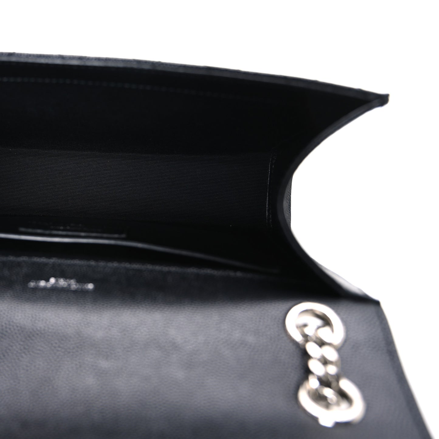 Grain De Poudre Textured Mixed Matelasse Triquilt Medium Monogram Satchel Black