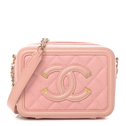 Chanel Caviar Quilted Filigree Vanity Clutch With Chain Pink 1 of 6
