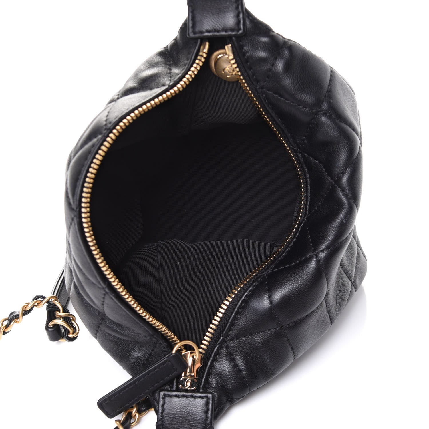 Chanel Lambskin Quilted Small Perfect Meeting Hobo Black 4 of 5
