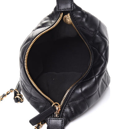 Chanel Lambskin Quilted Small Perfect Meeting Hobo Black 4 of 5