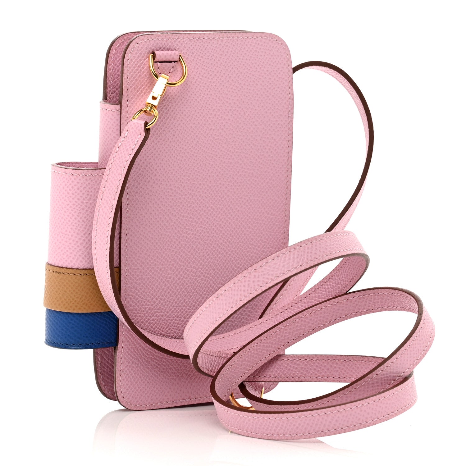 Hermes Epsom Hermesway Phone Case Mauve Sylvestre Chai Bleu Royale 3 of 7