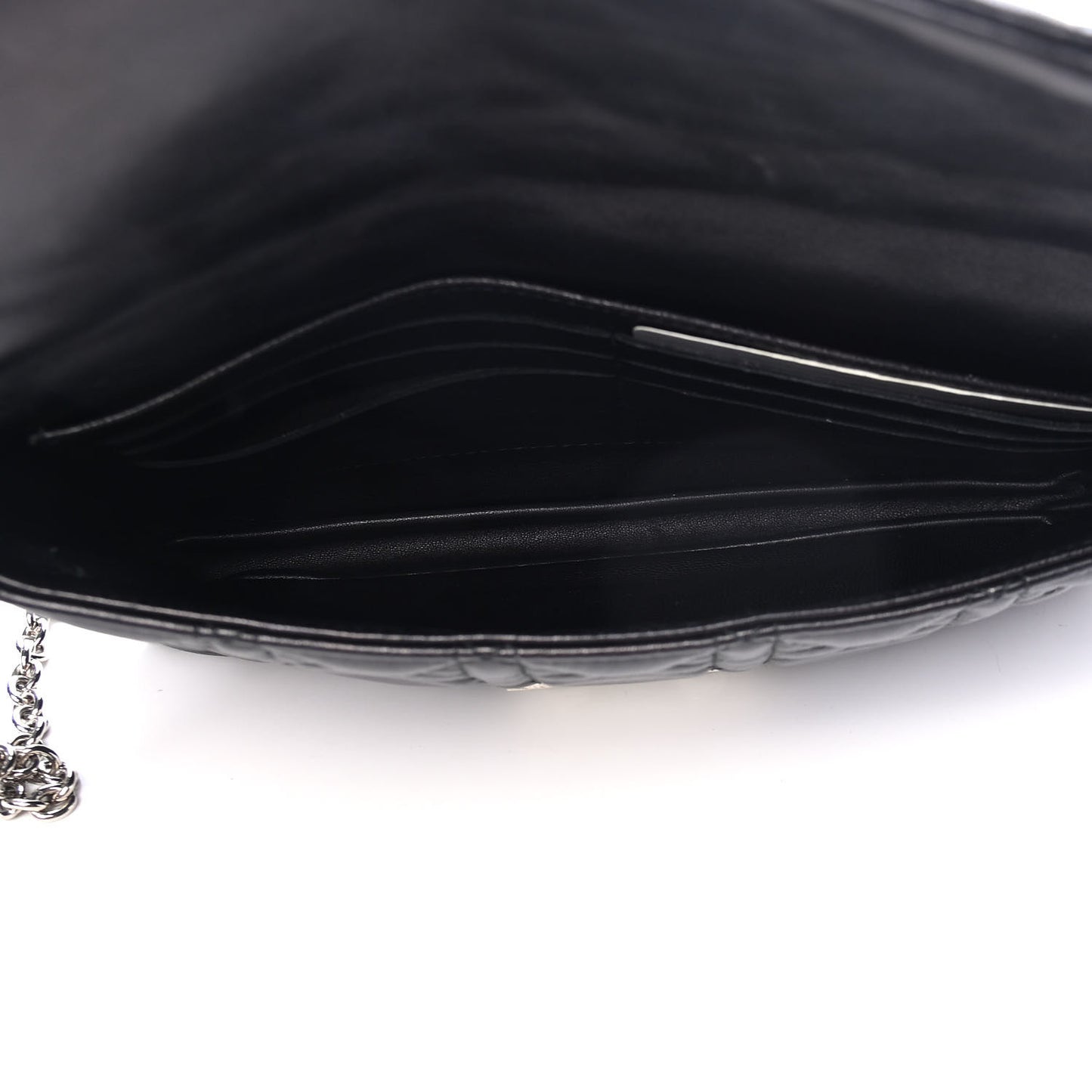 Lambskin Cannage Miss Dior Promenade Pouch Black