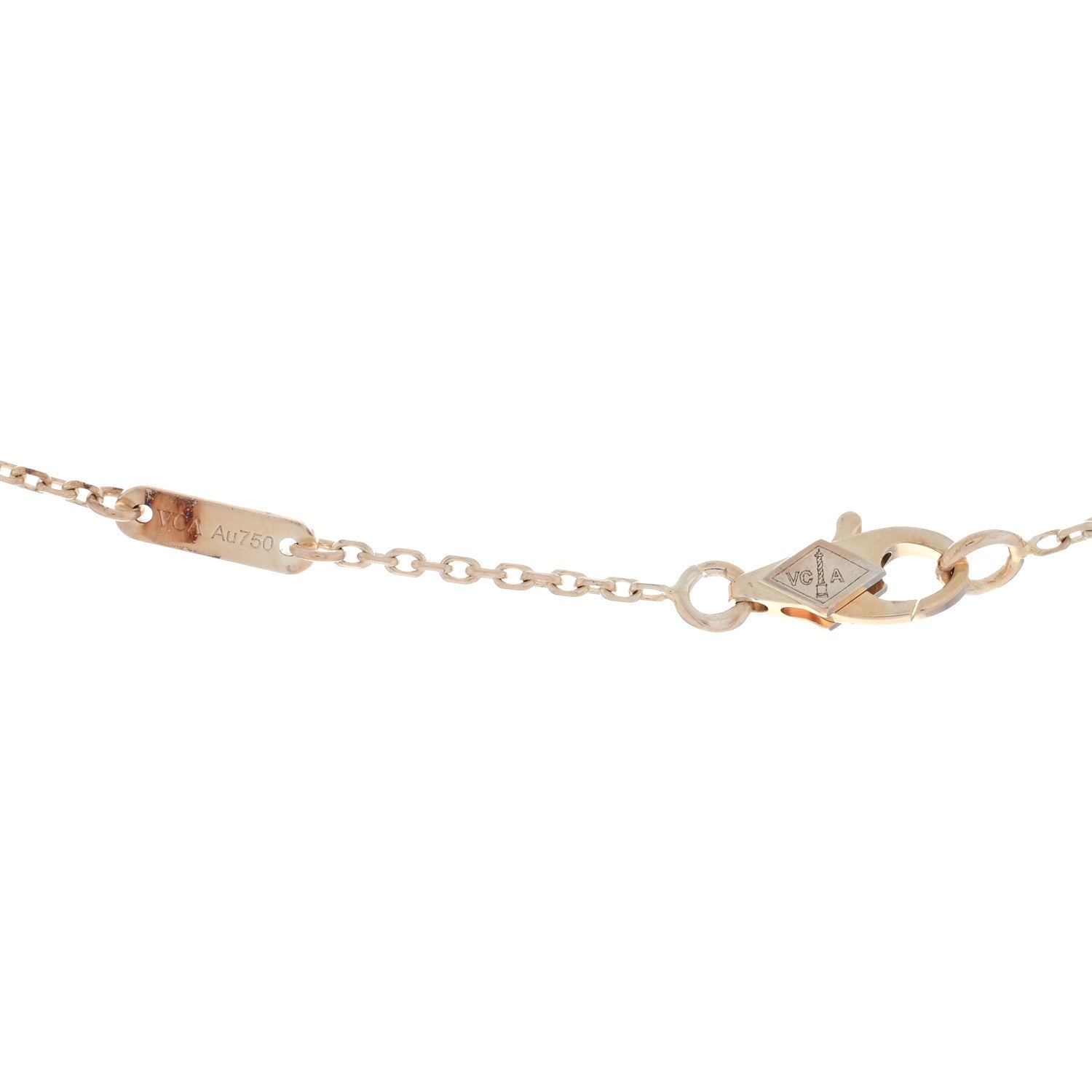 Van Cleef & Arpels 18K Rose Gold Diamond Mini Frivole Pendant Necklace 4 of 4