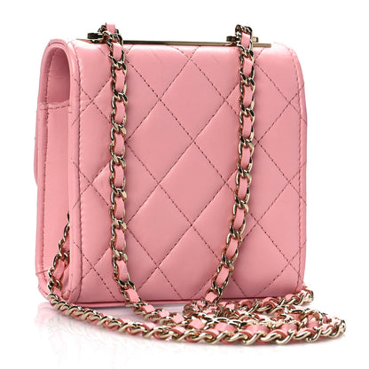 Chanel Lambskin Quilted Mini Trendy CC Clutch With Chain Pink 3 of 20
