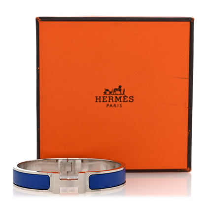 Hermes Matte Enamel Narrow Clic Clac HH Bracelet T5 Bleu Mediterranean 5 of 5