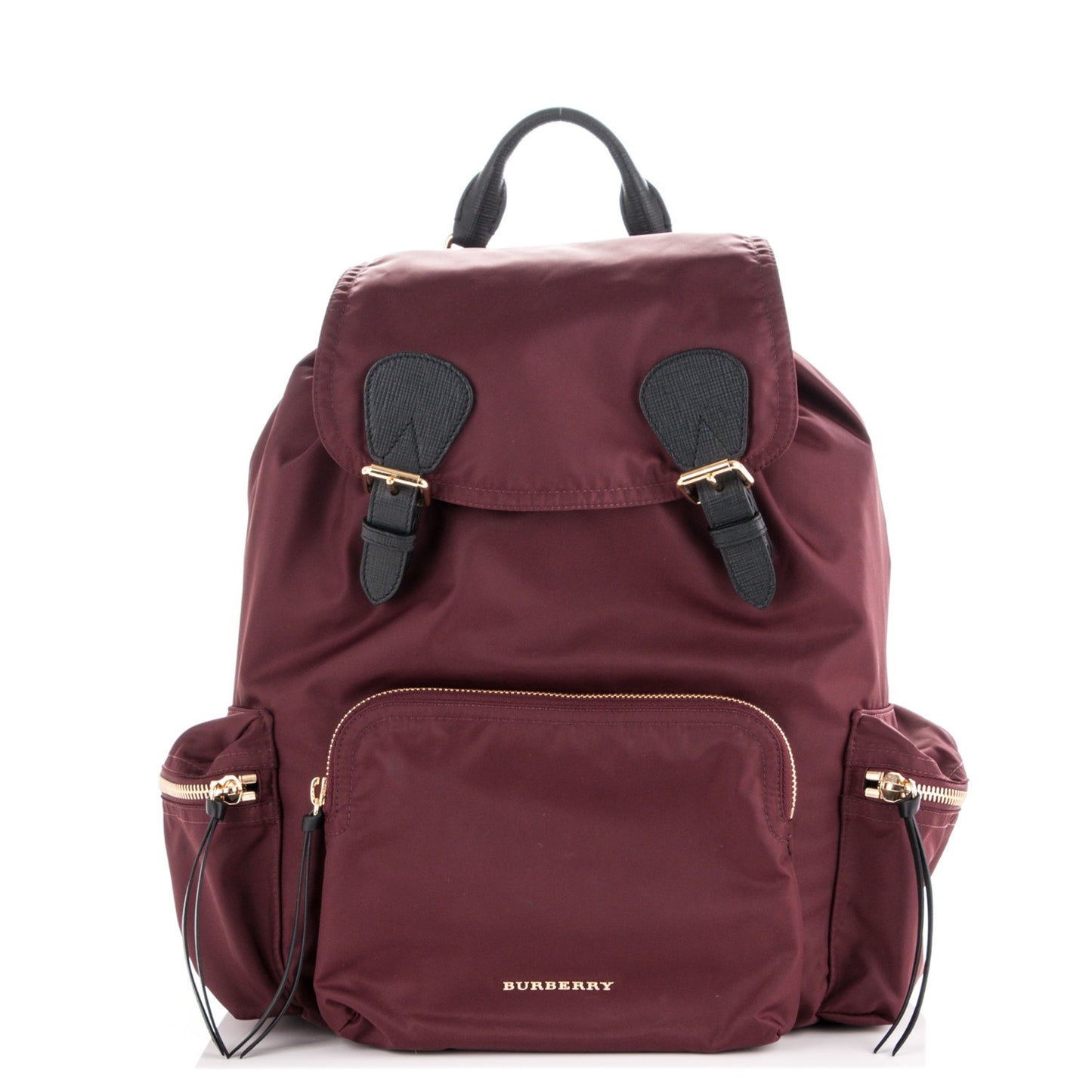 Nylon Large Rucksack Backpack Burgundy Red