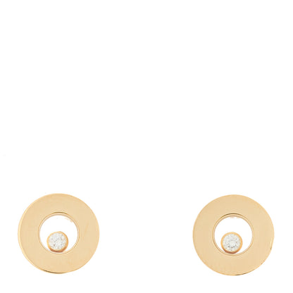 Chopard 18K Yellow Gold Diamond Happy Diamonds Icons Earrings 1 of 6