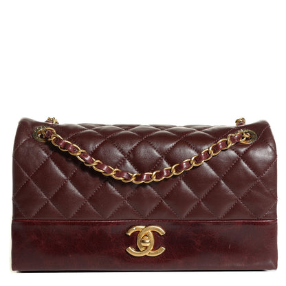 Chanel Calfskin Quilted Medium Soft Elegance Flap Burgundy 1 of 9