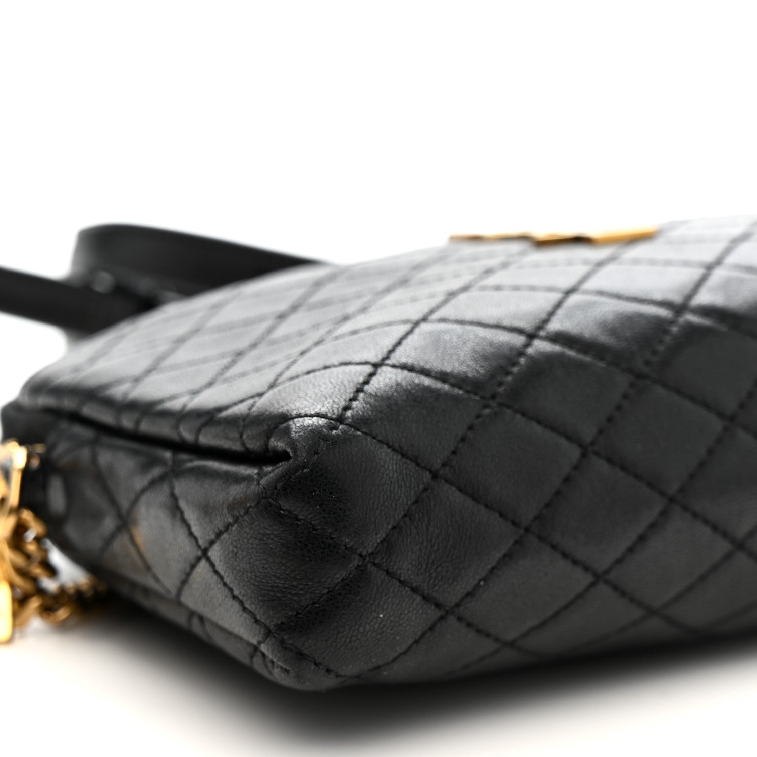 Saint Laurent Lambskin Quilted Gaby Zipped Pouch Black 9 of 10