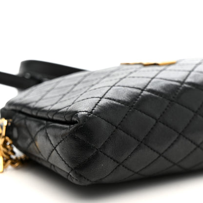 Saint Laurent Lambskin Quilted Gaby Zipped Pouch Black 9 of 10