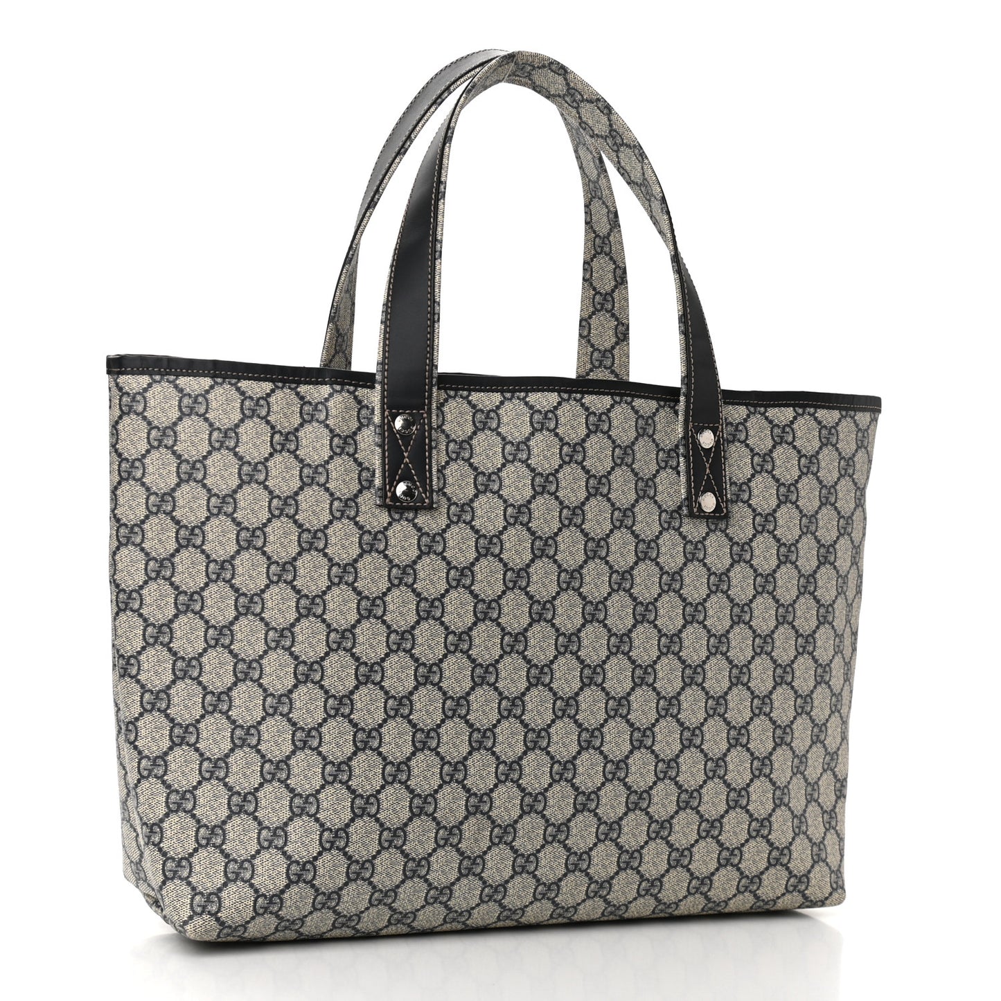 GG Plus Monogram Medium Signature Web Loop Tote Navy