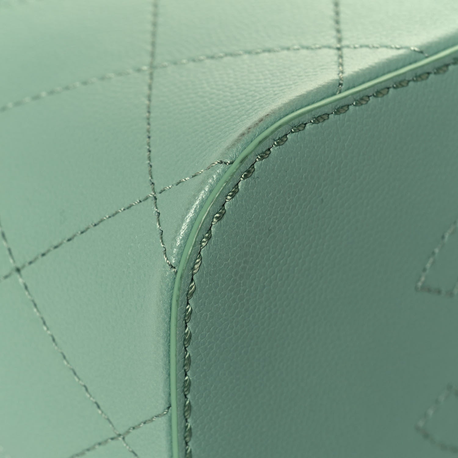 Chanel Caviar Bucket Drawstring Bag Light Green 8 of 11